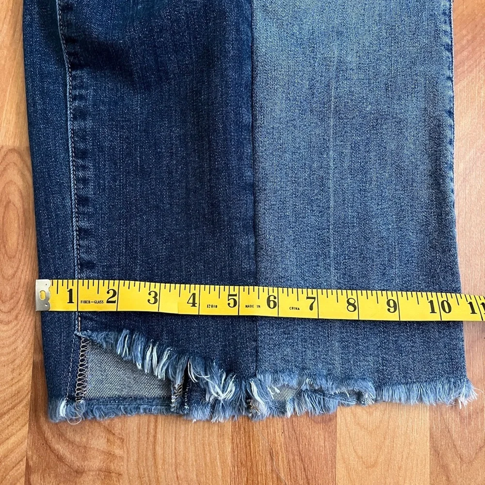 Upcycled Reworked MOTHER Superior 2 Tone Denim Barrels w Bronze Details sz 27 - Picture 10 of 17